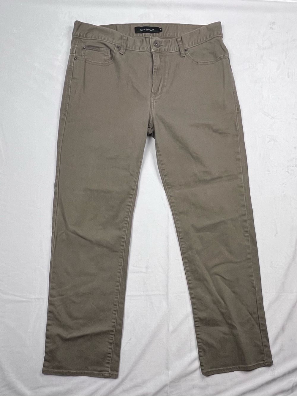 Calvin Klein Jeans Men's Khaki Straight Leg Casual Pants Size 34